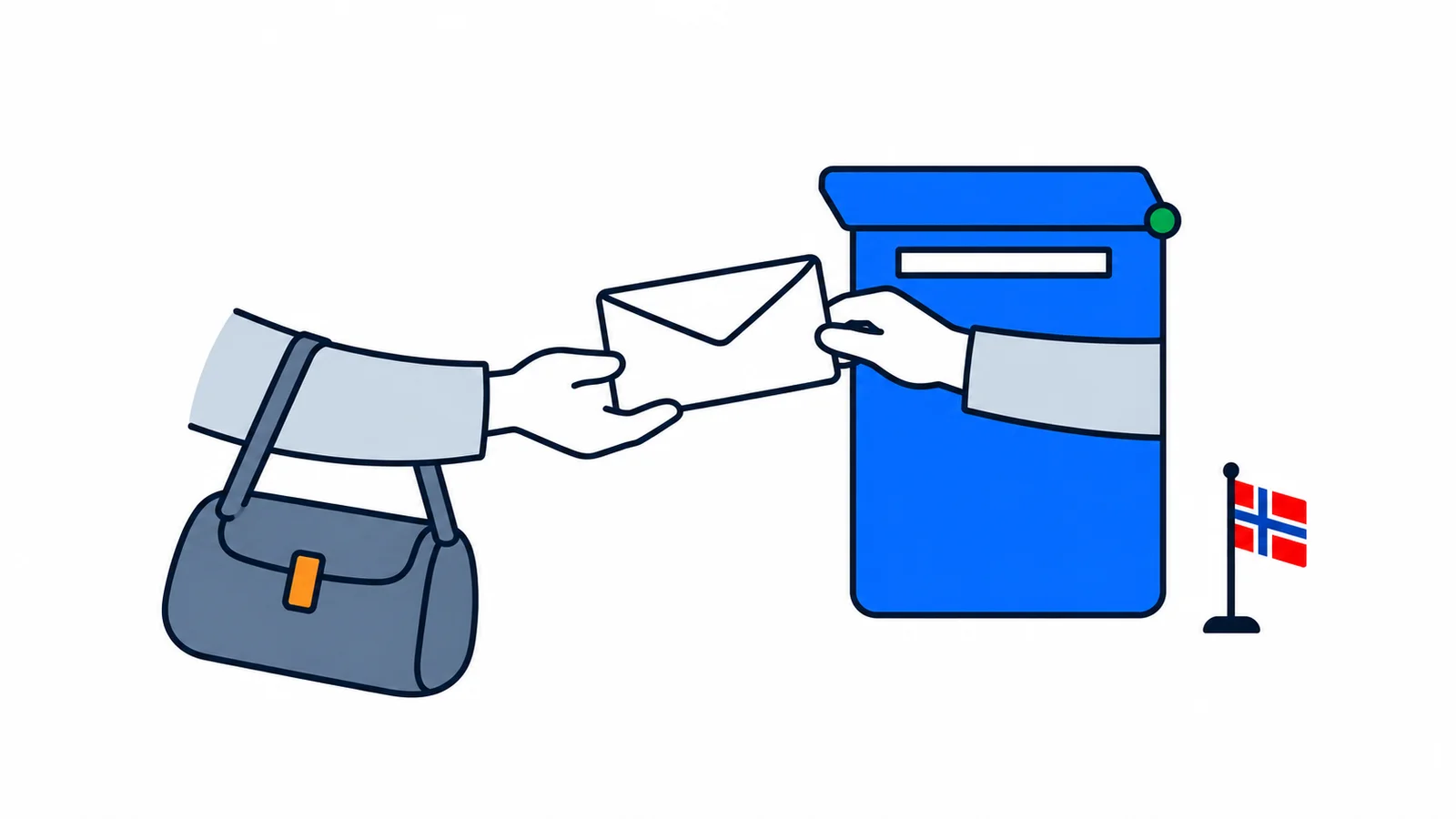 Illustration about No permanent home: Folkeregisteret, postal addresses and c/o