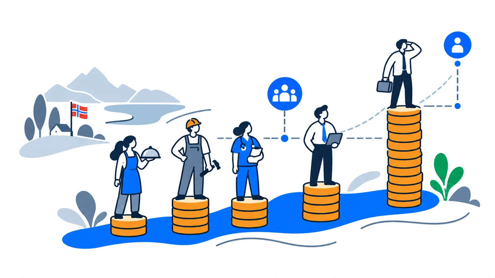 Illustration about Average Salary in Norway 2026: What Do People Really Earn